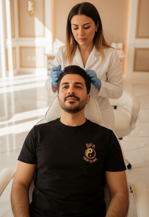 Saç mezoterapisi vitamin ve mineral kokteyli uygulaması